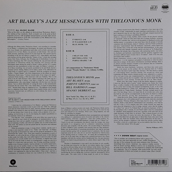 Art Blakey's Jazz Messengers With Thelonious Monk