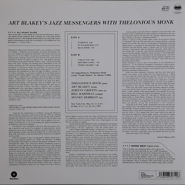 Art Blakey's Jazz Messengers With Thelonious Monk