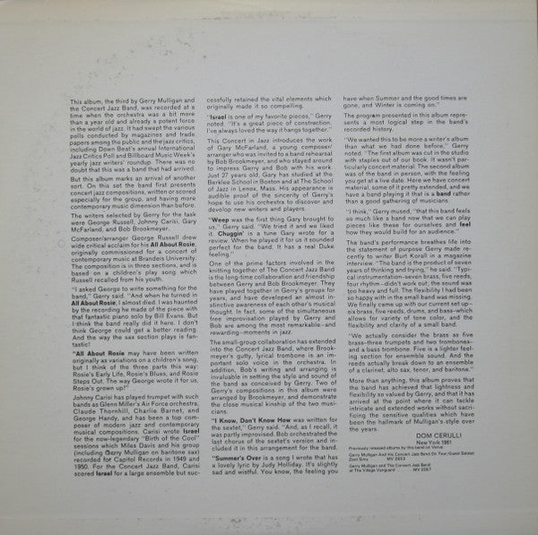 Gerry Mulligan Presents A Concert In Jazz