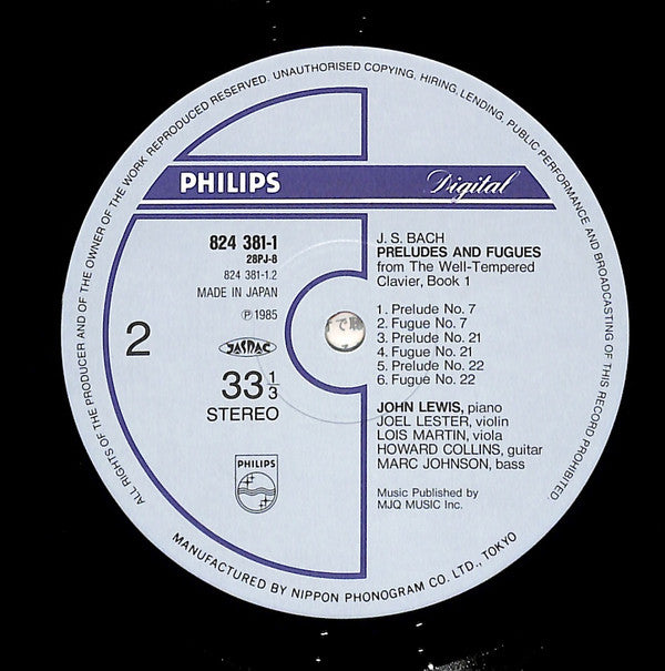 J.S. Bach Preludes And Fugues From The Well-Tempered Clavier Book 1