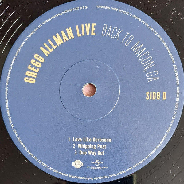 Live: Back To Macon, GA