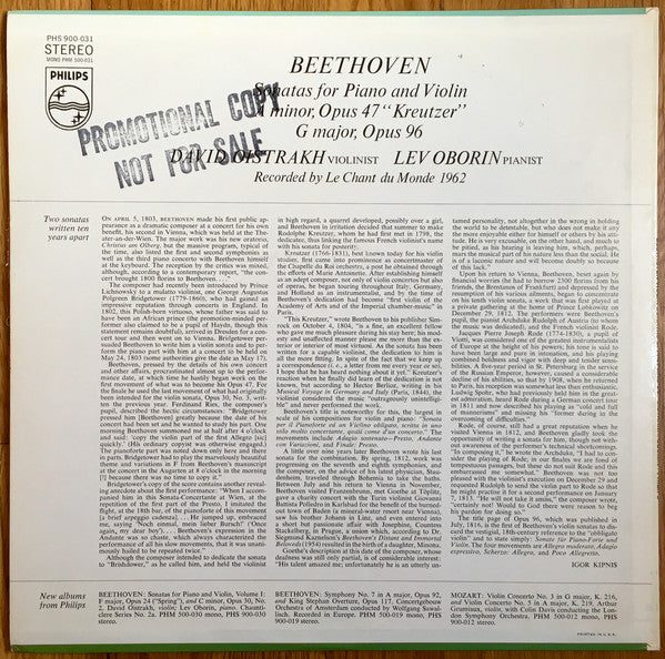 Sonatas For Piano And Violin