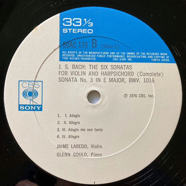 The Six Sonatas For Violin And Harpsichord