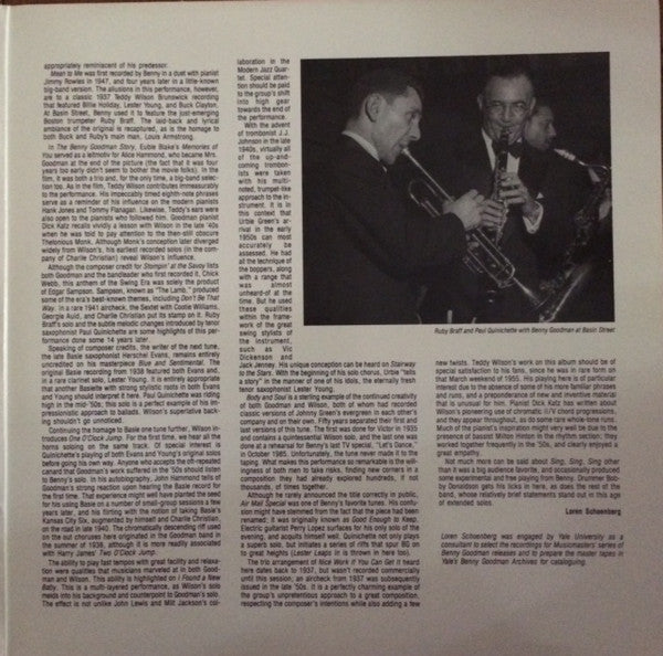 The Yale University Music Library- Benny Goodman, Volume 2: Live At Basin Street