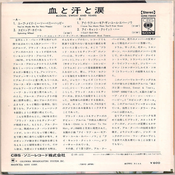 Blood, Sweat And Tears