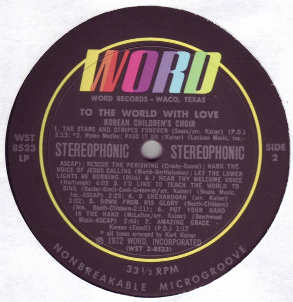 To The World With Love