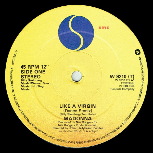 Like A Virgin (U.S. Dance Remix) / Stay