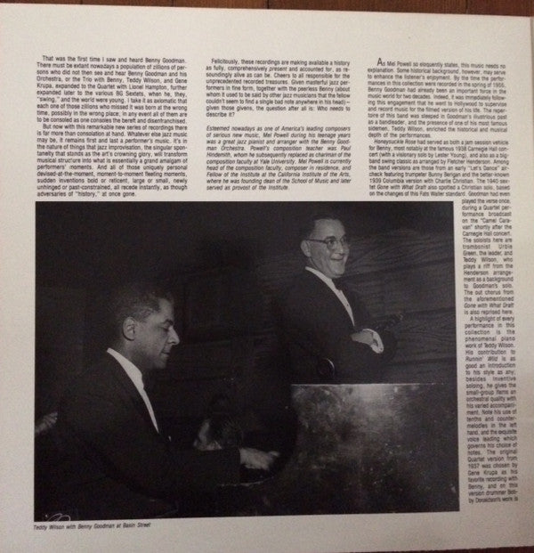 The Yale University Music Library- Benny Goodman, Volume 2: Live At Basin Street