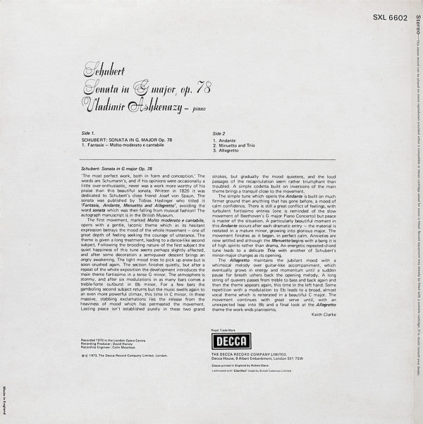 Sonata In G Major, Op. 78