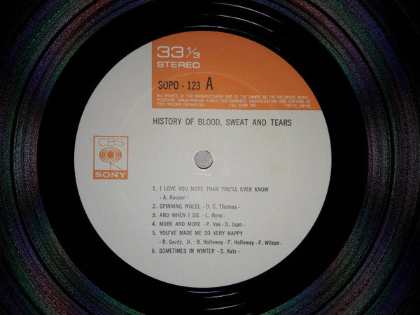 History Of Blood, Sweat & Tears