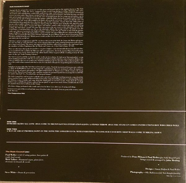 Release: Our Favourite Shop-Vinyl-UK-1985-TSCLP 2, 825 700-1-8805577