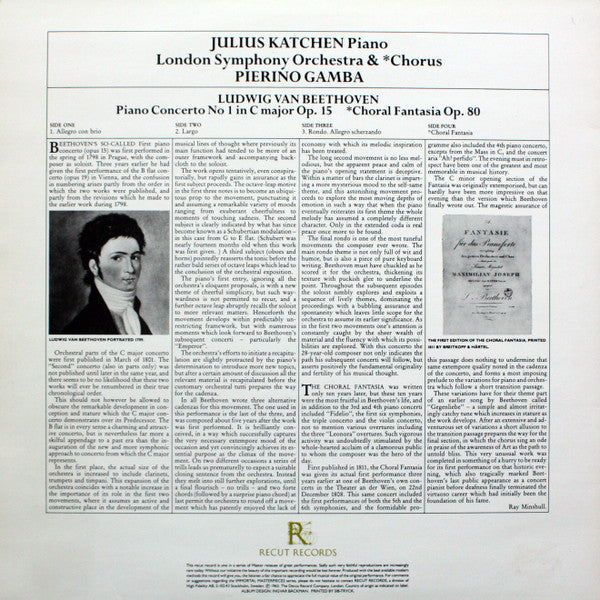 Piano Concerto No1 / Choral Fantasia