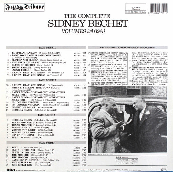 The Complete Sidney Bechet Volumes 3/4 (1941)