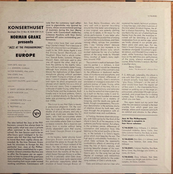 Jazz At The Philharmonic In Europe