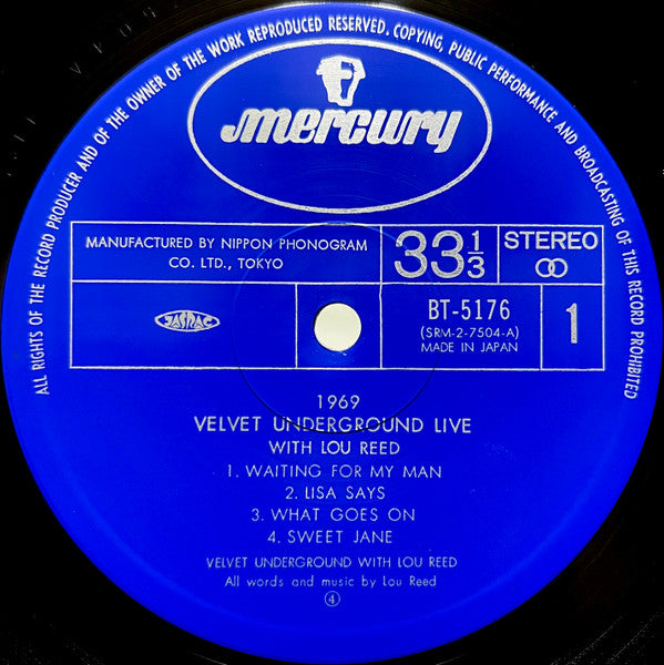 1969 Velvet Underground Live With Lou Reed = 1969 ヴェルヴェット・アンダーグラウンド・ライヴ