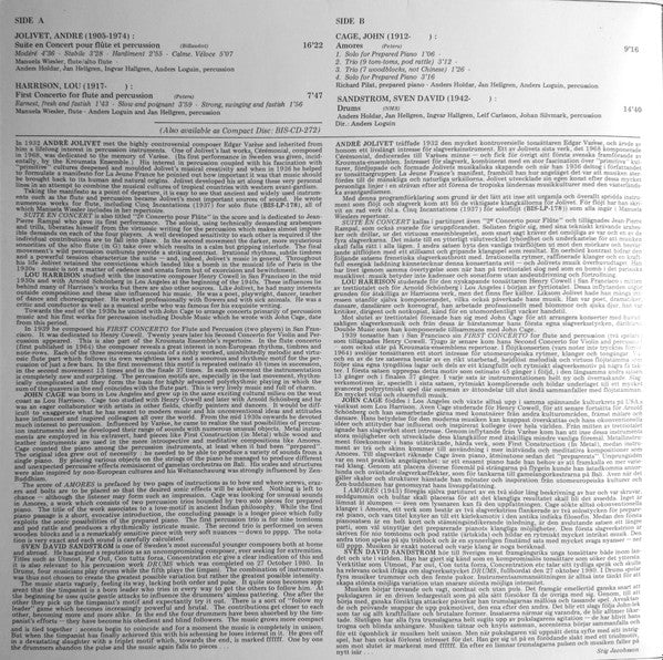 The Kroumata Percussion Ensemble & Manuela Wiesler, Flute, Play Music By Jolivet, Harrison, Cage & Sandström