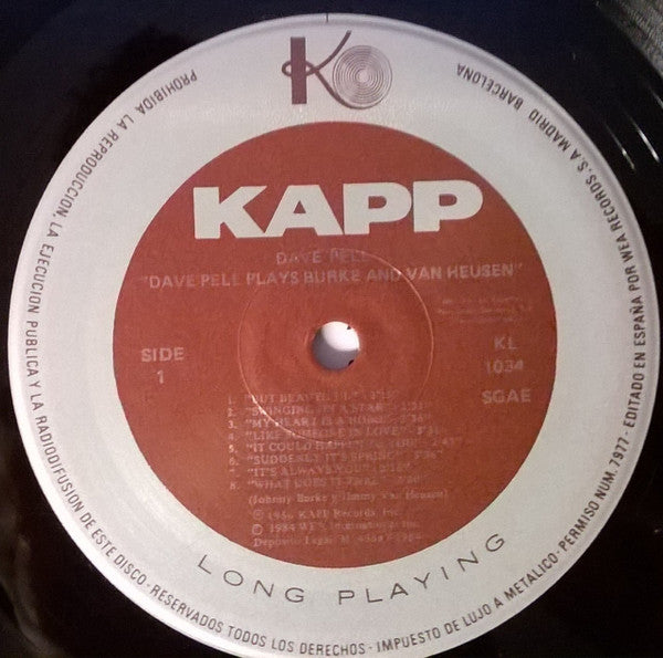 The Dave Pell Octet Plays Burke And Van Heusen