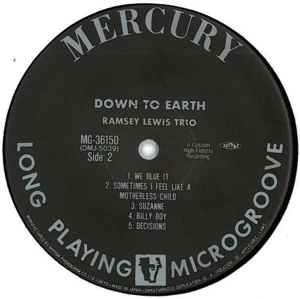 Down To Earth (The Ramsey Lewis Trio Plays Music From The Soil)