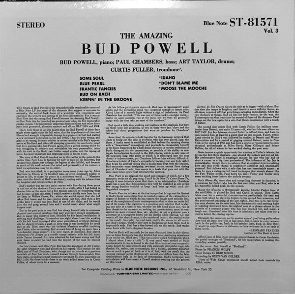 The Amazing Bud Powell, Vol. 3 - Bud!