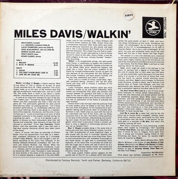 Release: Walkin'-Vinyl-US-1976-PR 7608, PRT-7608-5557314