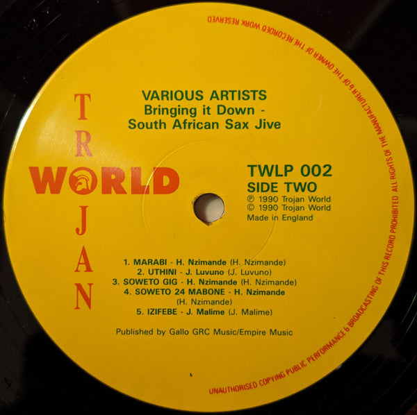 Bringing It Down - South African Sax Jive