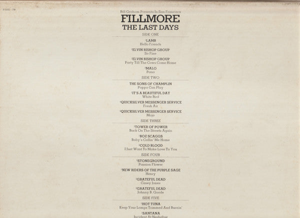 Fillmore - The Last Days