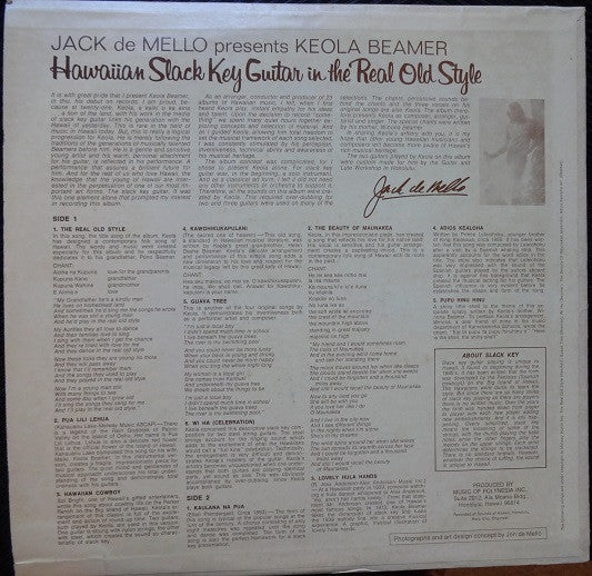 Hawaiian Slack Key Guitar In The Real Old Style