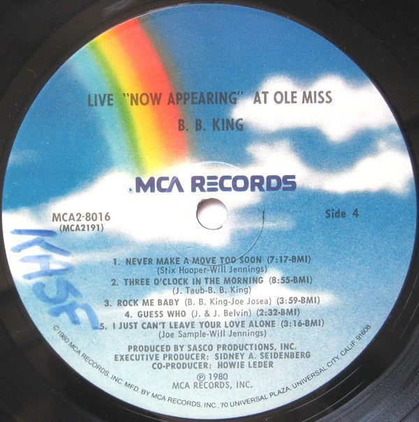 B.B. King "Now Appearing" At Ole Miss