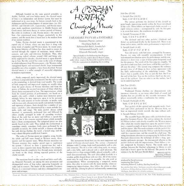 A Persian Heritage (Classical Music Of Iran)