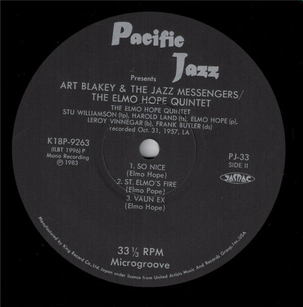 Art Blakey & The Jazz Messengers / The Elmo Hope Quintet Featuring Harold Land