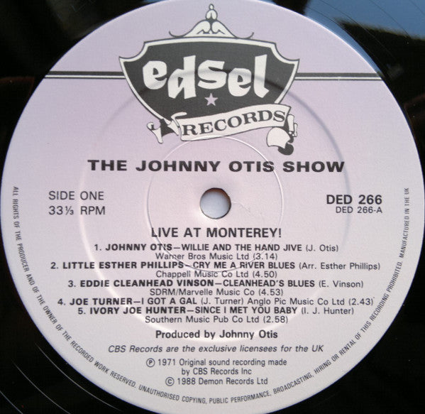 The Johnny Otis Show Live At Monterey!