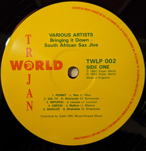 Bringing It Down - South African Sax Jive