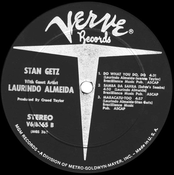 Stan Getz With Guest Artist Laurindo Almeida