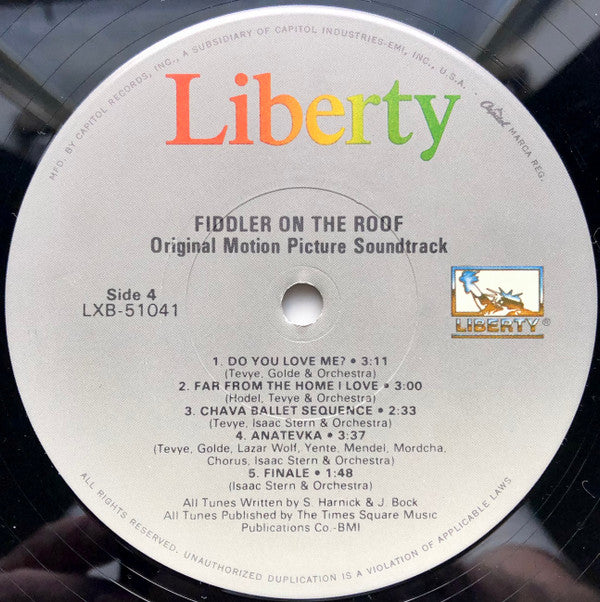 Fiddler On The Roof (Original Motion Picture Soundtrack Recording)