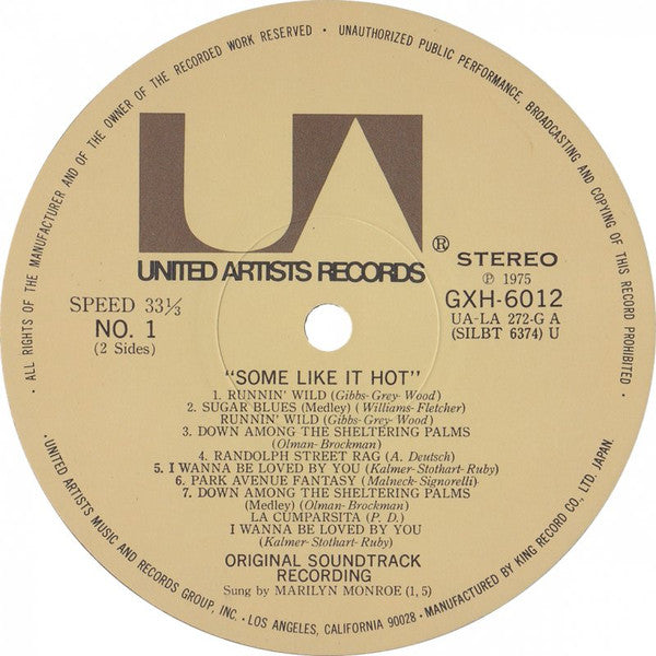 Some Like It Hot (Original Music From The Motion Picture Sound Track)