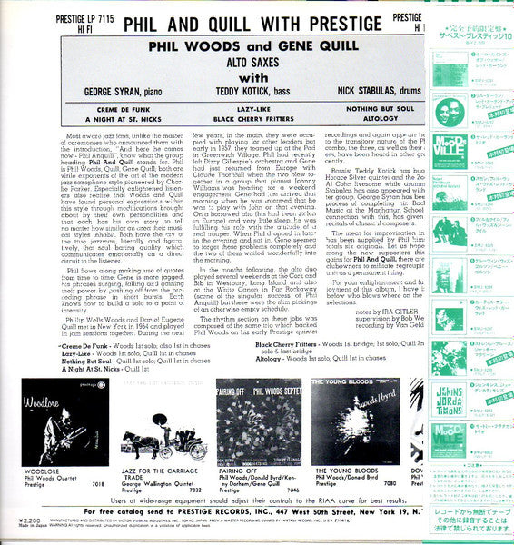 Phil & Quill With Prestige