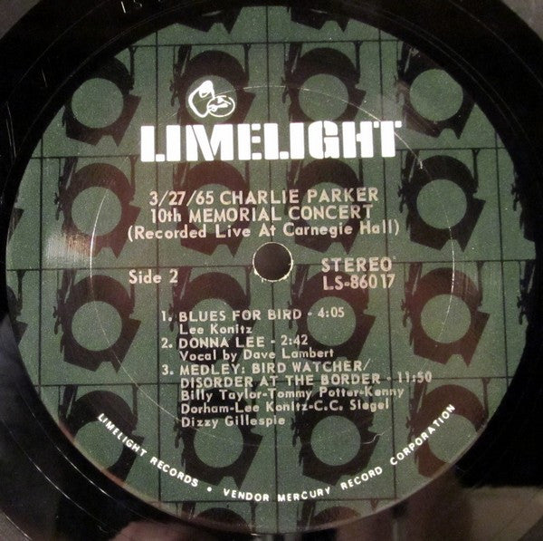 3/27/65 Charlie Parker 10th Memorial Concert