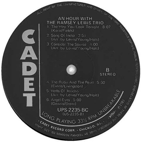 An Hour With The Ramsey Lewis Trio