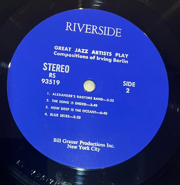 Great Jazz Artists Play Compositions Of Irving Berlin