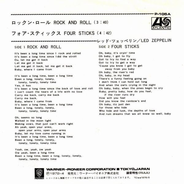 Rock And Roll / Four Sticks