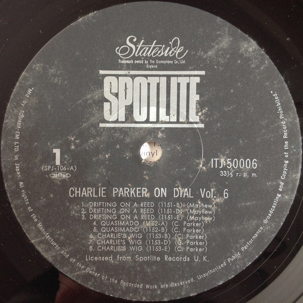 Charlie Parker On Dial (Volume 6) = チャーリー・パーカー・オン・ダイアル Vol.6