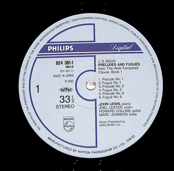 J.S. Bach Preludes And Fugues From The Well-Tempered Clavier Book 1