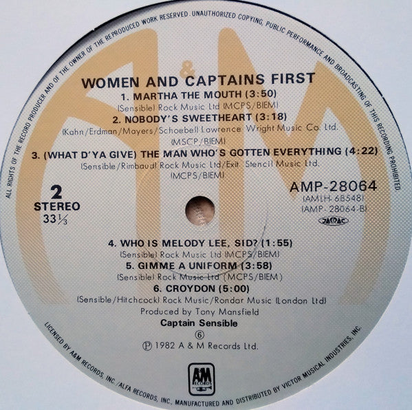 Women And Captains First