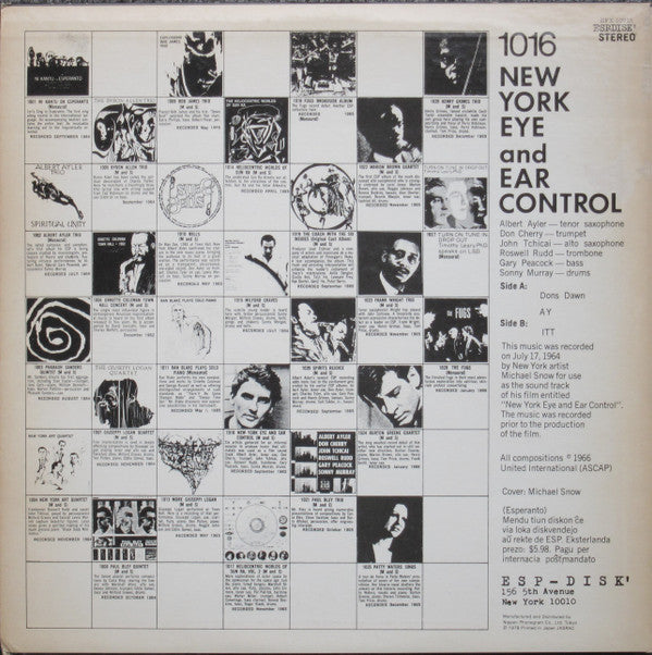 New York Eye And Ear Control