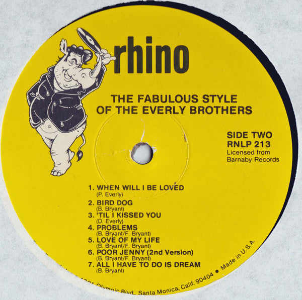 The Fabulous Style Of The Everly Brothers