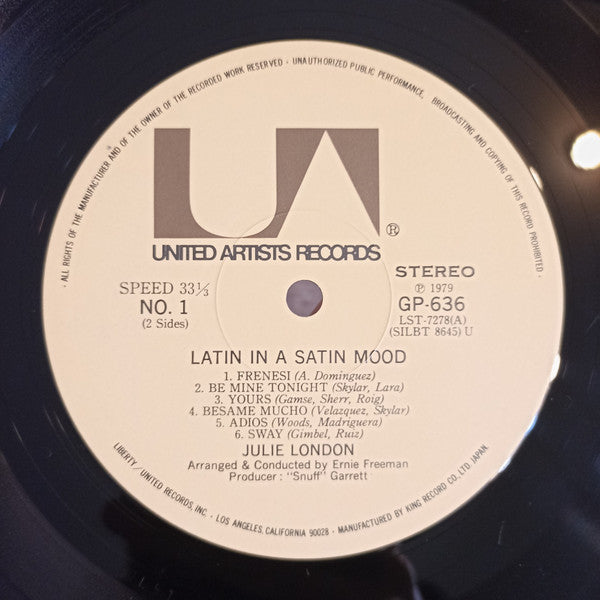 Julie London Sings Latin In A Satin Mood