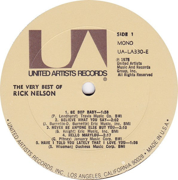 The Very Best Of Rick Nelson