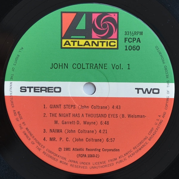 John Coltrane Vol. 1