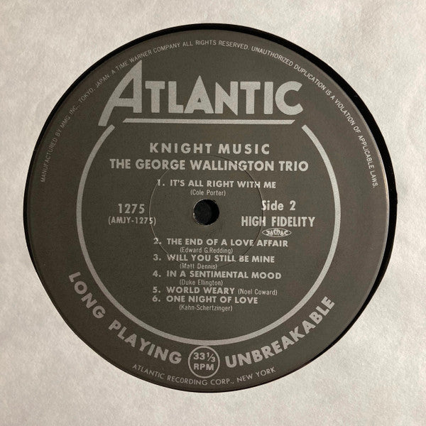 Knight Music: George Wallington Plays 5 Originals And 6 Standards