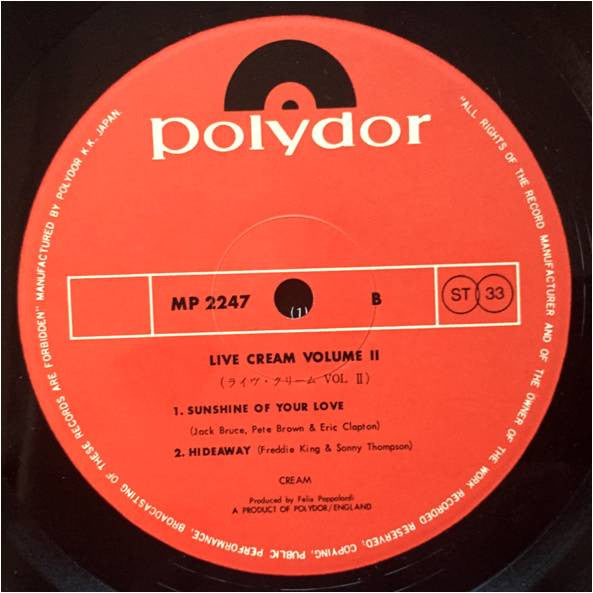 Live Cream Volume II